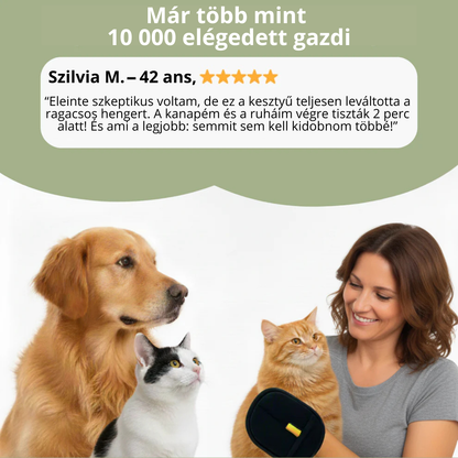 FurCatcher™ – Újrahasználható & Környezetbarát Állatszőr Eltávolító Kesztyű